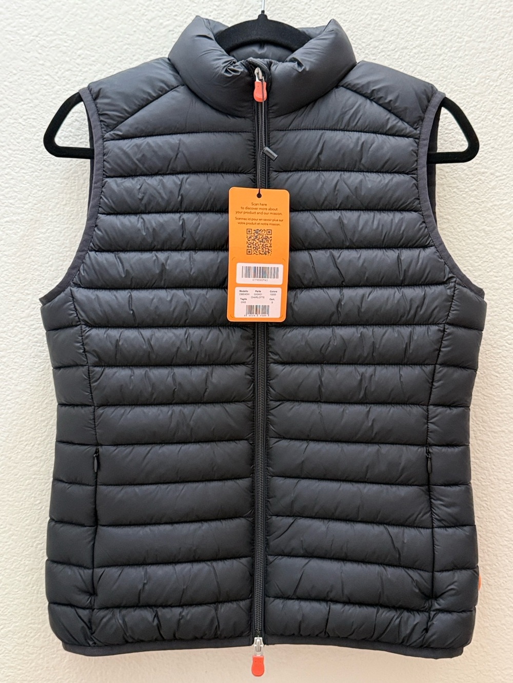 New! SAVE THE DUCK Women’s Black Charlotte Quilted Vest Sz X Small - Picture 4 of 15